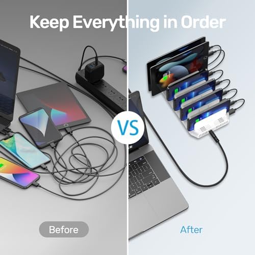 【5PCS】Unitek 10-Port Charging Station, USB Charger Dock for Multiple Device - Image 6