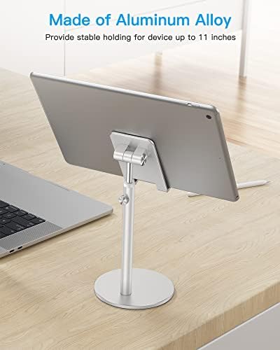 OMOTON CA04 Aluminum Tablet Phone Stand, Adjustable Desk Stand Silver - Image 6
