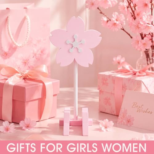 Mifoci Pink Sakura Headphone Stand with Gaming Controller Holder, Cute Wooden Controller and Headset Stand, Pink Computer Gaming Equipment Accessories for Office, Desk, Women Gamer, Birthday Gift - Image 6
