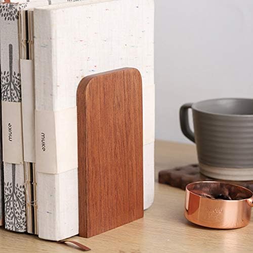 muso wood Sapele Book Ends for Shelves, 1 Pair - Image 4