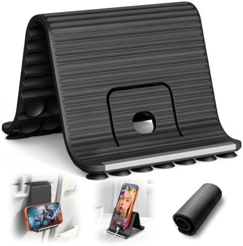 2026 Airplane Phone Holder with Suction Cups, Flexible Silicone Phone Stand by SEANCHEER