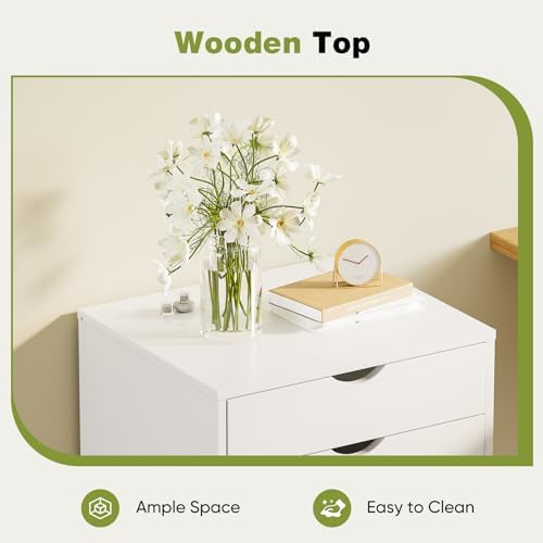 Sweetcrispy 7 Drawer Rolling Storage Cabinet with Wheels, Wood Organizer - Image 6