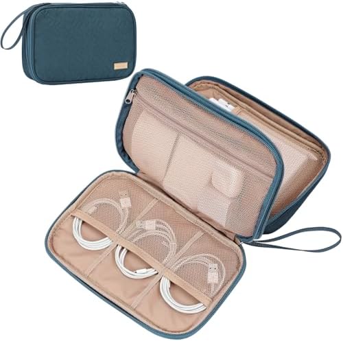 NISHEL Travel Cord Organizer Case, Large, Lake-Blue by NISHEL