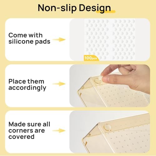 Vtopmart 25 Pack Plastic Drawer Organizers with Anti-slip Rubber Pads - Image 7