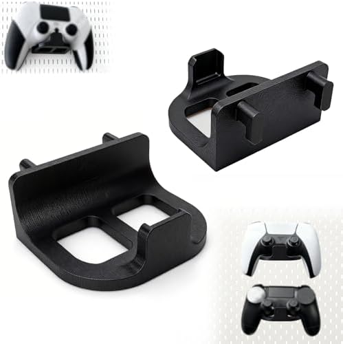 Controller Wall Mount for IKEA Skadis Pegboard, Universal Game Controller Holder Compatible with PS5/ Xbox/Switch/Headphones, Heavy Duty Snap-in Pegboard Mount for Organized Gaming Wall by Unknown