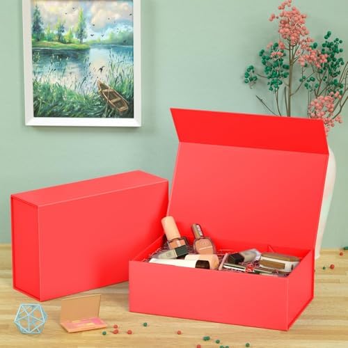 RYDDOY Red Gift Box, 13.8x9.5x4.3'' Large Gift Boxes with Lids - Image 6