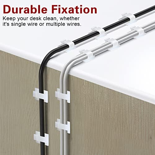 XHF 120PCS 3/4” White Adhesive Cable Wire Wall Light Clips, Cord Holder - Image 6