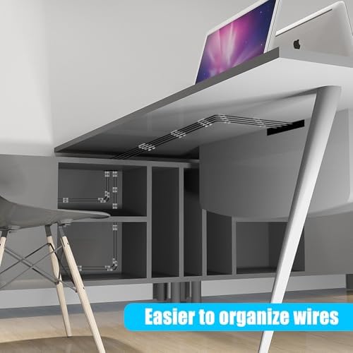 XHF 50pcs Medium Self Adhesive Cable Clips Clear,Wire Clips Cable Management Wire Organizer Cord Holder for Under Desk, Car, Wall, TV PC Ethernet Cable - Image 5