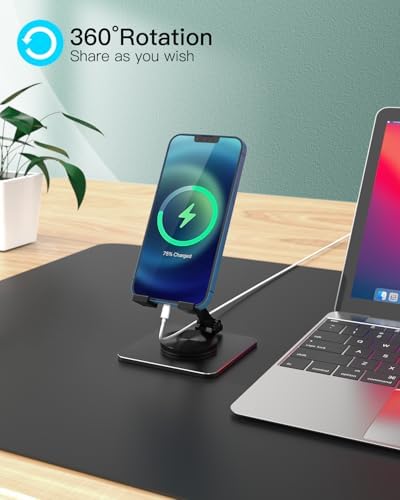 Adjustable Phone & Tablet Stand, Fits 4–9.7in Devices, Black - Image 5