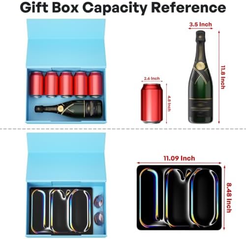 RYDDOY Blue Gift Box, 13.8x9.5x4.3'' Large Gift Boxes with Lids - Image 3