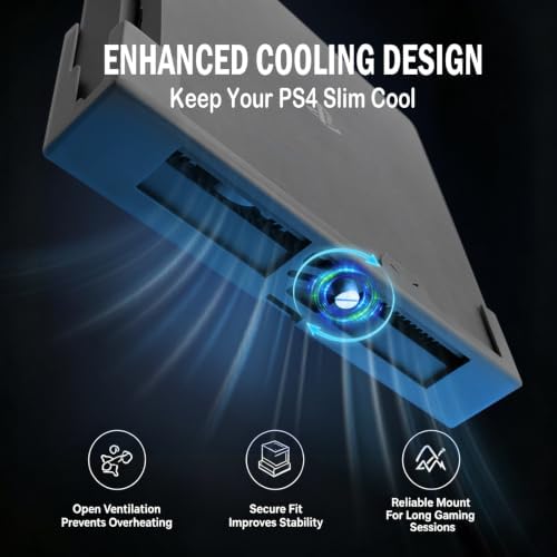 Wall Mount for PS4 Slim with Controller & Headphone Holders - Image 6