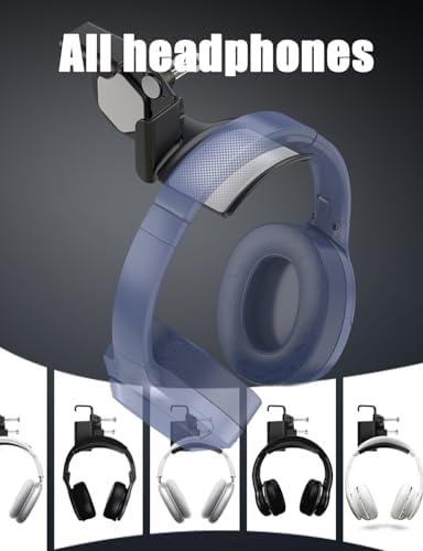 2-Pack Clamp-On Headset Holder, Adjustable Desk Headphone Hanger - Image 6