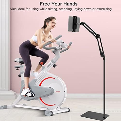 Tablet Floor Stand, Adjustable Universal 360-degree Rotatable Metal Tablet Holder, Phone Stand for iPad/iPhoneX/iPad Pro or Other 4.7~12.9 Inch-Screen Devices (Black) - Image 4