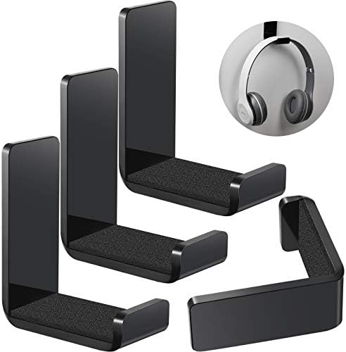 Weewooday 4 Pieces Headphone Hanger Headset Stand Holder, Black by Weewooday