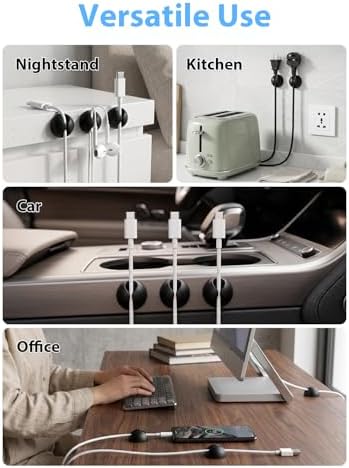 6pcs Cord Holder for Nightstand, Self-Adhesive Cable Clips - Image 6