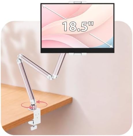 Portable Monitor Stand up to 18.5", iPad Stand for Desk, Pink by Urmust