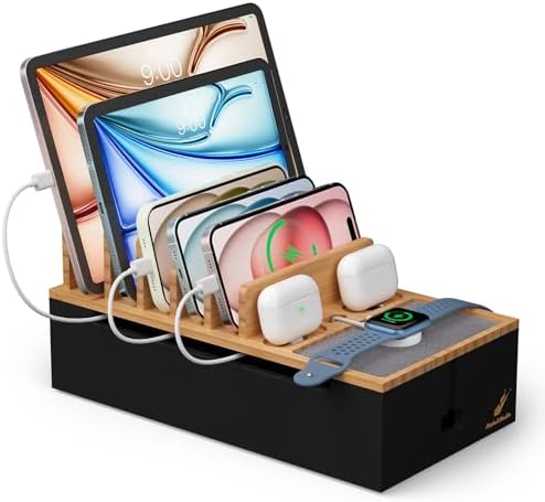 Cord Organizer Box with 6 Wire Cables-Natural + Black by PezinHulin