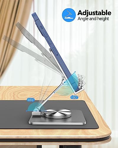 Adjustable Phone & Tablet Stand, Fits 4–9.7in Devices, Grey - Image 2