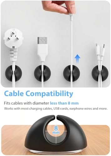 6pcs Cord Holder for Nightstand, Self-Adhesive Cable Clips - Image 2