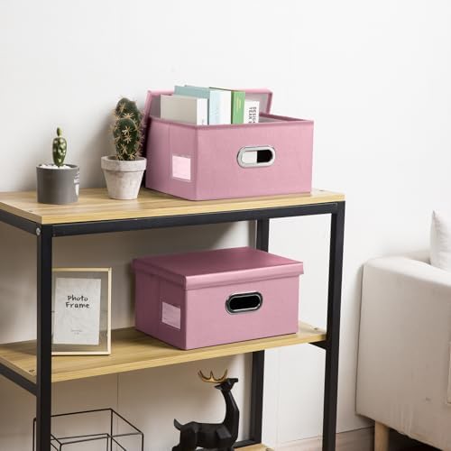 Leather Foldable Storage Boxes with Lids,Closet Storage Bins 15L - Image 2