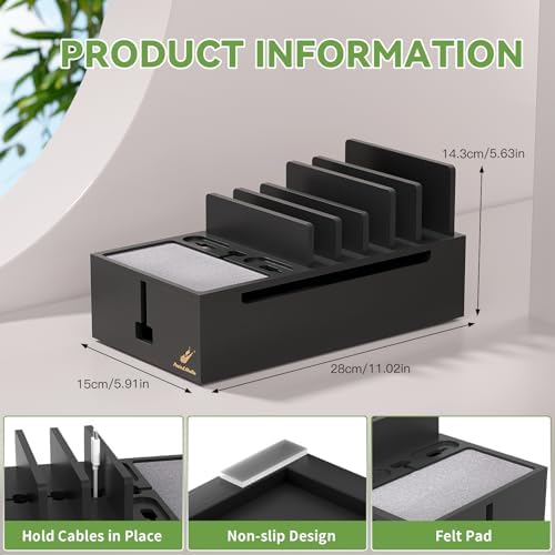 Bamboo Cable Management Box, No Power Adapter -Black - Image 7