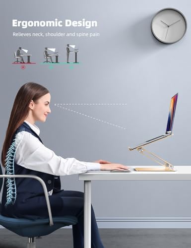 Lamicall Adjustable Laptop Stand for Desk for MacBook Air Pro HP 10-17.3'' - Image 2