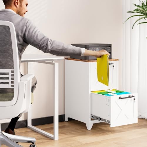 File Cabinet with Lock Vertical Filing Storage Cabinet Office Home Steel for Letter Size File Cabinet Locked,Assembly Required - Image 2
