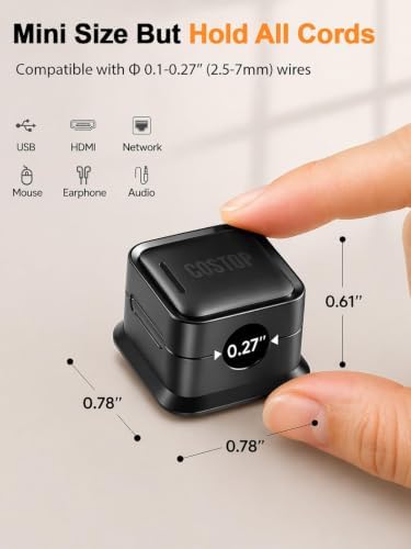 12 Pack Cord Organizer Magnetic Cable Clip Adhesive Wire Management 1s Lock - Image 5