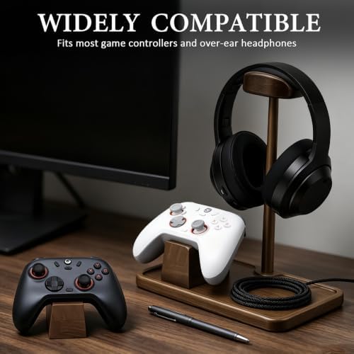 2 in 1 Headphone Stand with Dual Gaming Controller Holder & Storage Base - Image 4