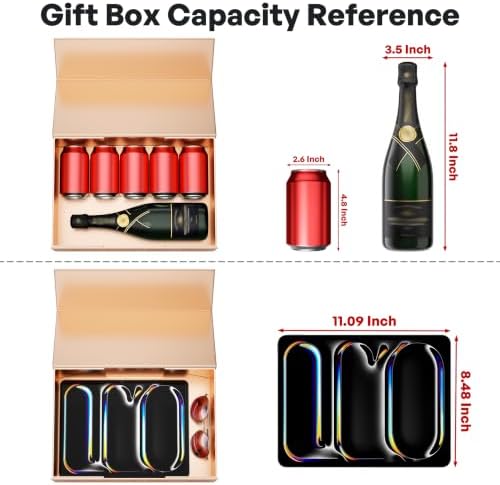 RYDDOY 5 Pack Rose Gold Gift Box, 13.8x9.5x4.3'' Large Gift Boxes with Lids - Image 3