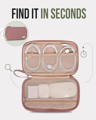 NISHEL Electronics Travel Organizer Cord Case, Charger Cable Tech Bag - Image 4