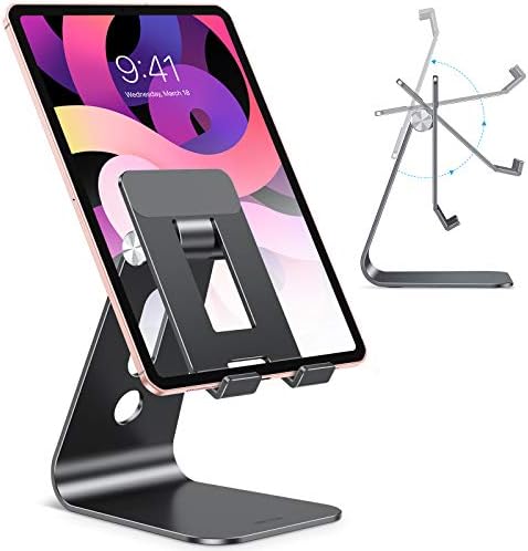 OMOTON T2 Tablet Stand for Desk, Aluminum Holder for iPad Pro/Air, Black by OMOTON