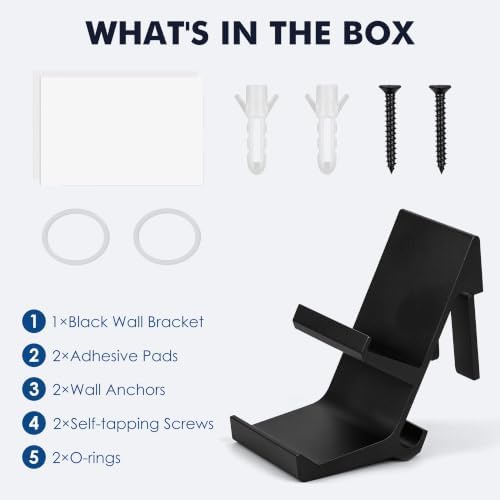 Linkidea Aluminum Alloy Controller & Headset Wall Mount Holder, Black - Image 3