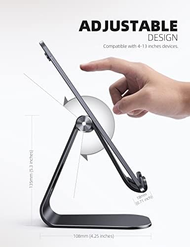 Lamicall iPad Stand Adjustable Tablet Holder, Sturdy Aluminum, Multi-Angle - Image 5