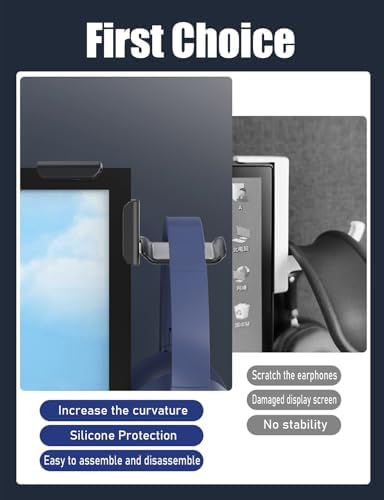 2-Pack Clamp-On Headset Holder, Adjustable Desk Headphone Hanger - Image 7