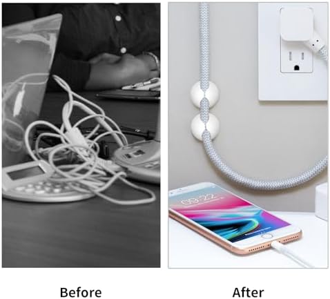12PCS White Adhesive Cable Clips Cord Organizer for Wire Management - Image 5