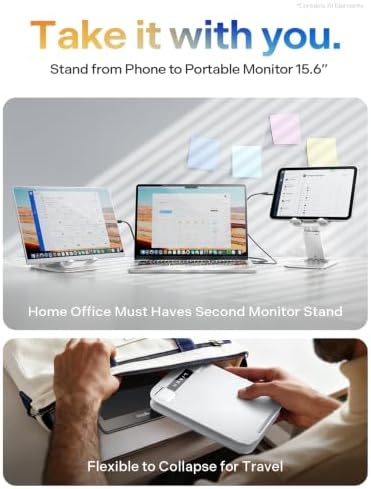 LISEN for iPad Stand Adjustable Tablet Holder Desk, iPad Accessories White - Image 3