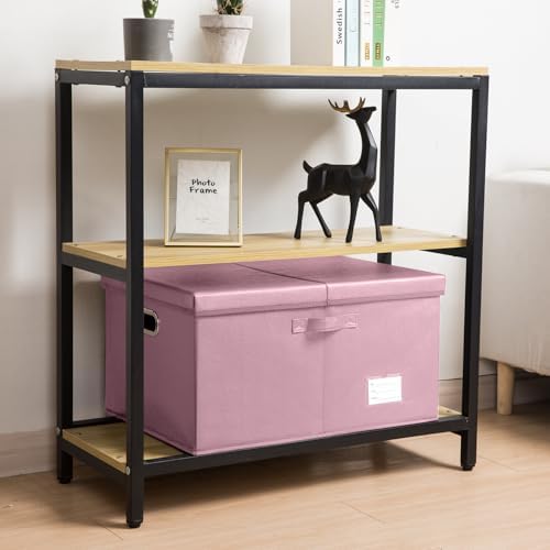 Extra Large Leather Foldable Storage Bins with Lids,Closet Storage Box 70L - Image 2