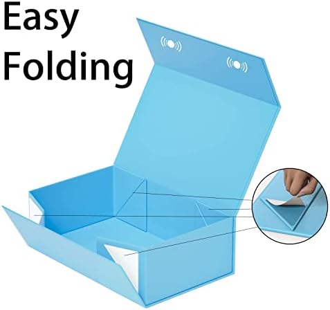 RYDDOY Blue Gift Box, 13.8x9.5x4.3'' Large Gift Boxes with Lids - Image 4