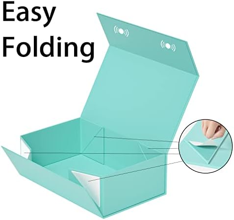 5 Pack Turquoise Gift Box,12x6x4'' Gift Boxes with Lids for Presents - Image 4