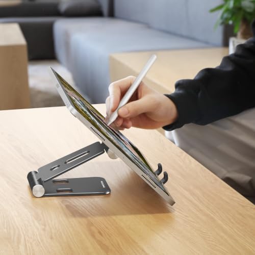 OMOTON Foldable Cell Phone Stand, C4 Portable Aluminum Phone Holder - Image 4