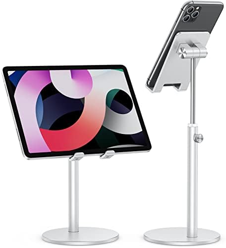 OMOTON CA04 Aluminum Tablet Phone Stand, Adjustable Desk Stand Silver by OMOTON