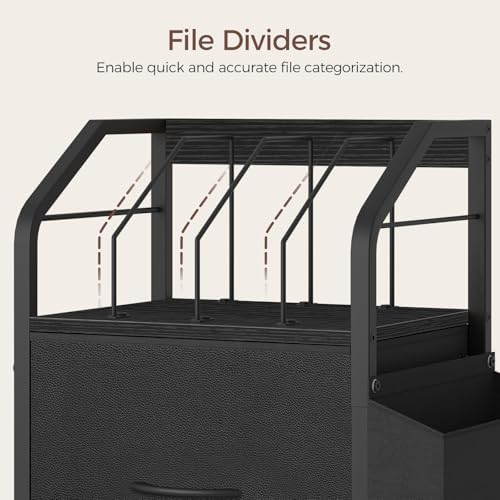 MAHANCRIS Small File Cabinet, Rolling Filing Cabinet for Under Desk - Image 5
