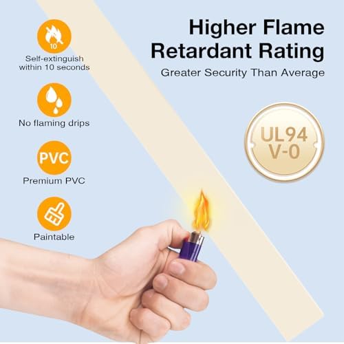 Delamu 56.7in Cord Hider, Cord Covers for 2-3 Wire on Wall, Paintable Cable Hider Wire Covers for Cords, Self-Adhesive Cable Cover Management, Easy Set-up Wires Hiders for TV, W0.95 H0.55in, Beige - Image 5