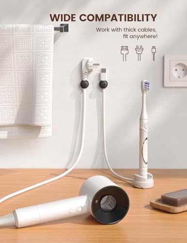 Lamicall 12Pack Rotating Cord Organizer, Desk Office Nightstand Accessories - Image 6