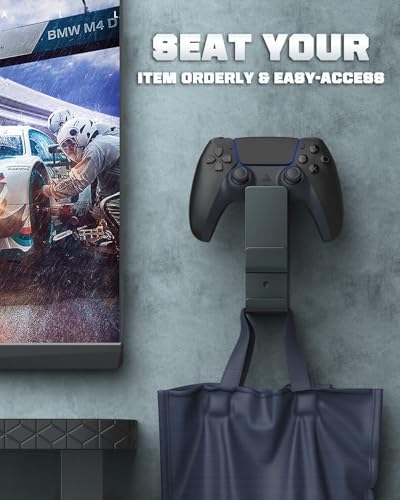MoKo Controller Wall Mount, Dual Gamepad Headphone Hanger for Xbox PS5 - Image 6