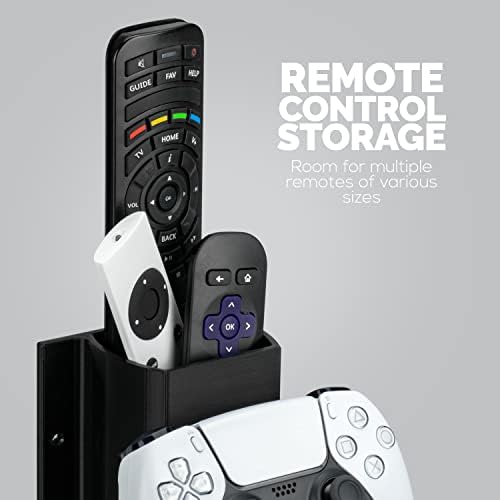 The Elephant - Game Controller & TV Remote Control Wall Mount Holder, Adhesive & Screw In, Universal Design for Xbox ONE PS5 PS4 PC Gamepads, Reduce Clutter, by Brainwavz - Image 4