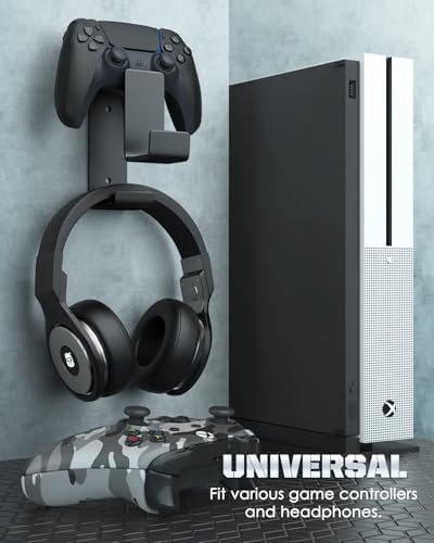 MoKo Controller Wall Mount, Dual Gamepad Headphone Hanger for Xbox PS5 - Image 2