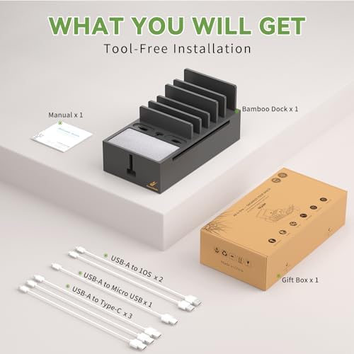 Bamboo Cable Management Box, No Power Adapter -Black - Image 2
