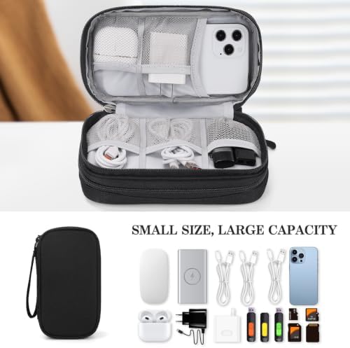 FYY Electronic Organizer, Travel Tech Pouch Bag, Cable Organizer Black - Image 6
